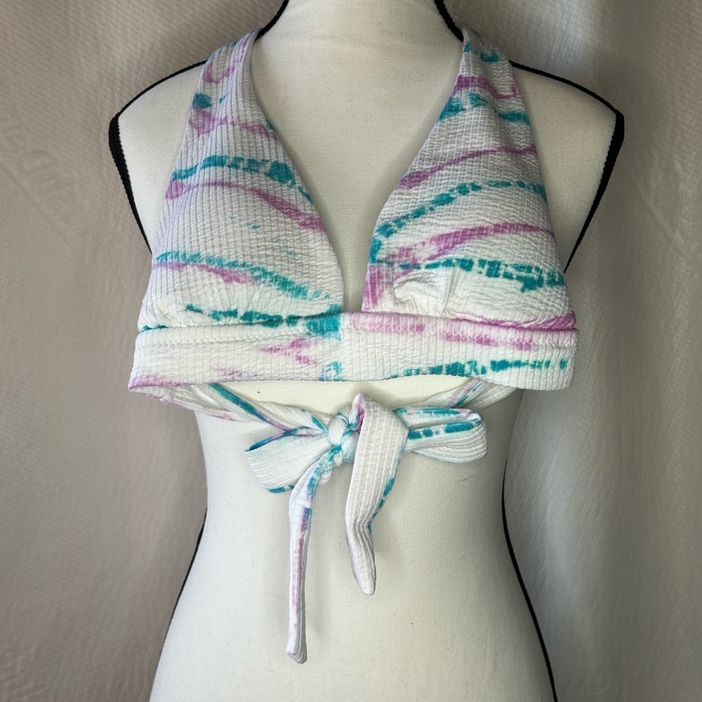 BECCA Multicolor Tie-Dye Bikini Top